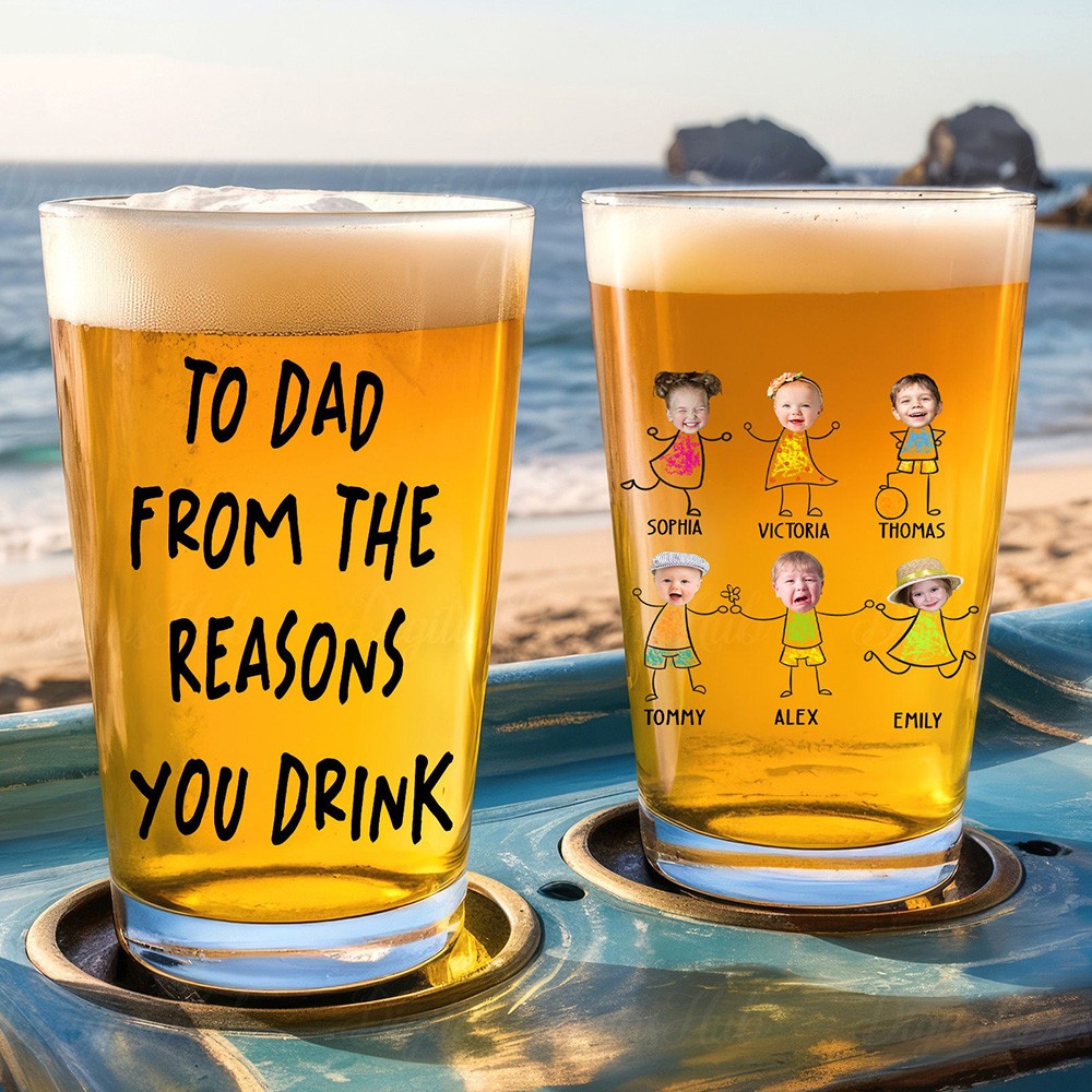 Personalised Kid Face 16oz Pint Beer Glass