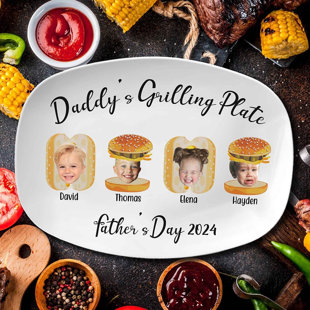 Personalised Daddy's Grilling Plate Father's Day Gift