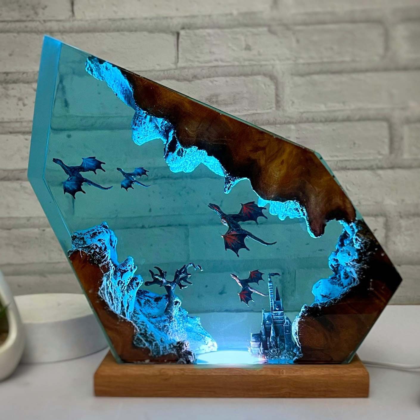 Flying Dragon Resin Night Light Christmas Gift