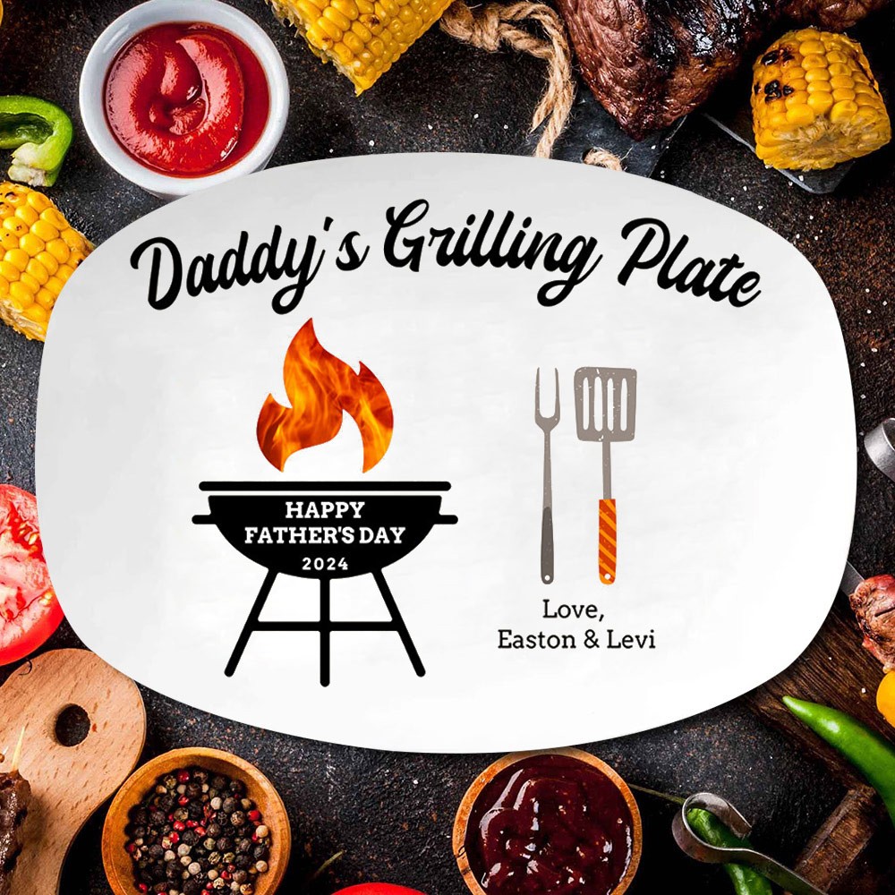 Personalised Daddy's Grilling Plate Father's Day Gift
