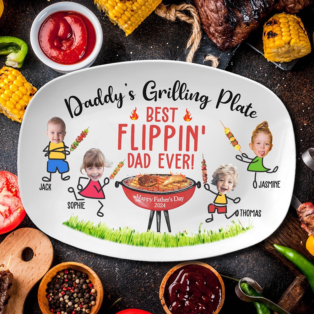Personalised Daddy's Grilling Plate Father's Day Gift