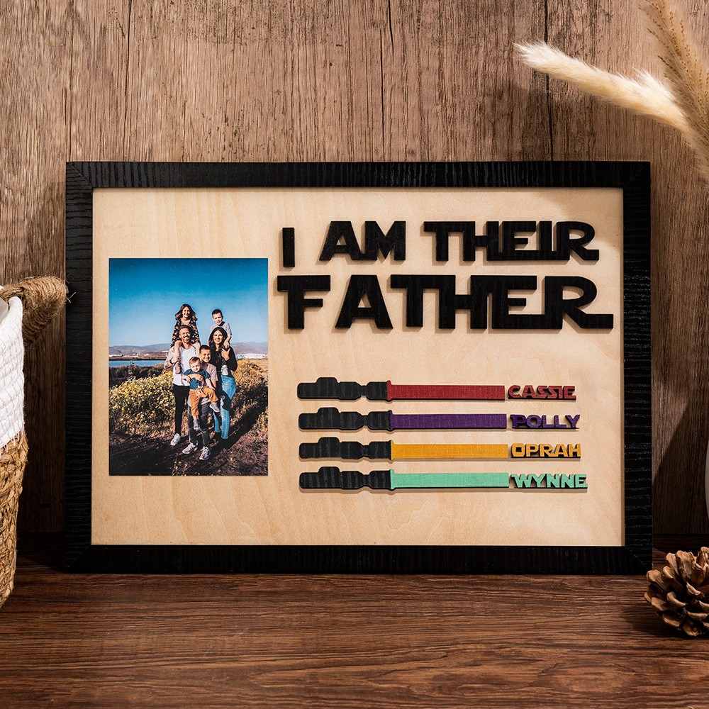 I Am Their Father - Personalised Lightsaber Sign for Dad