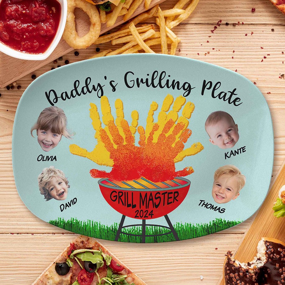 Personalised Daddy's Grilling Plate Father's Day Gift