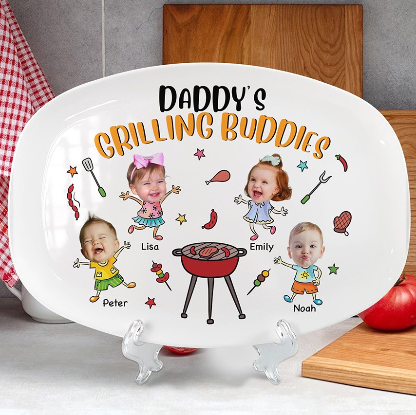 Personalised Daddy's Grilling Plate Father's Day Gift