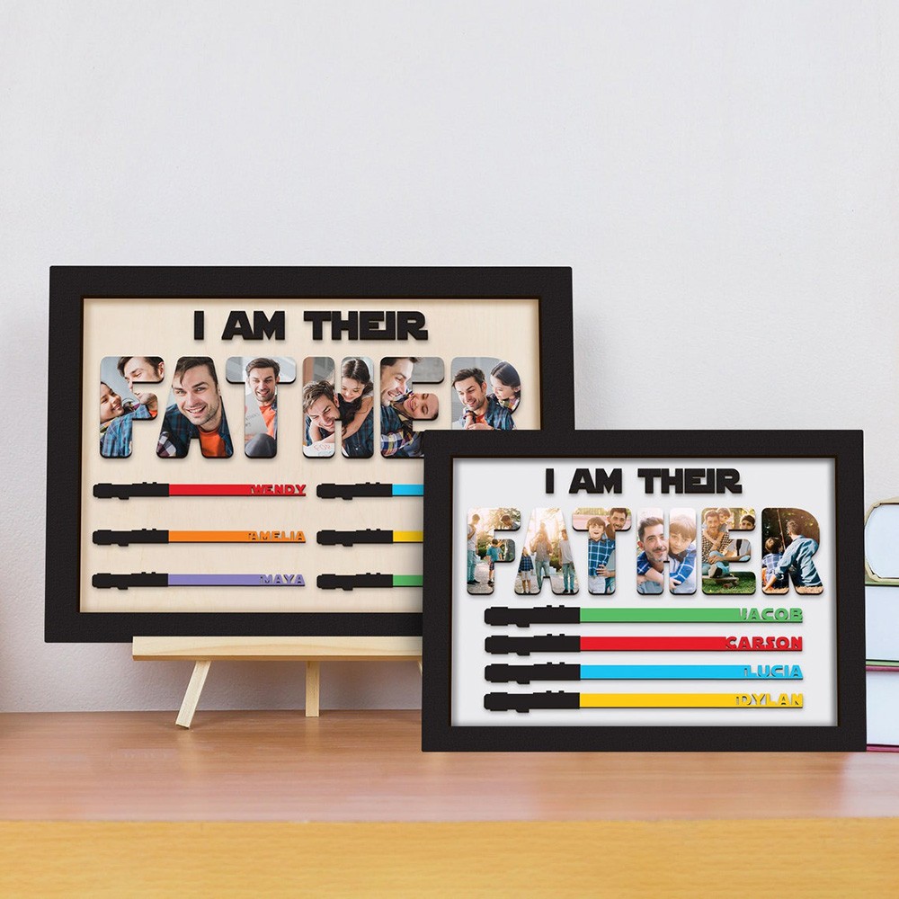 I Am Their Father - Personalised Lightsaber Sign for Dad