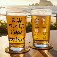 Personalised Kid Face 16oz Pint Beer Glass