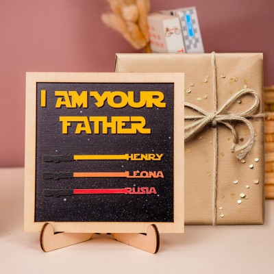 I Am Their Father - Personalised Lightsaber Sign for Dad