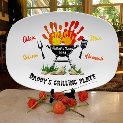 Personalised Daddy's Grilling Plate Father's Day Gift