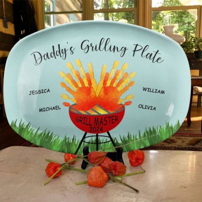 Personalised Daddy's Grilling Plate Father's Day Gift