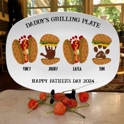 Personalised Daddy's Grilling Plate Father's Day Gift