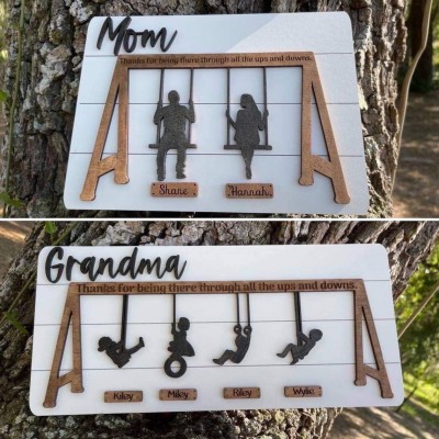 Personalised Swing Set Sign For Mother’s Day Gift