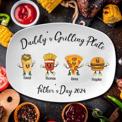 Personalised Daddy's Grilling Plate Father's Day Gift
