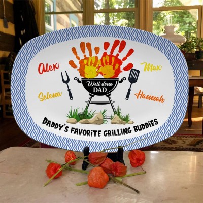 Personalised Daddy's Grilling Plate Father's Day Gift