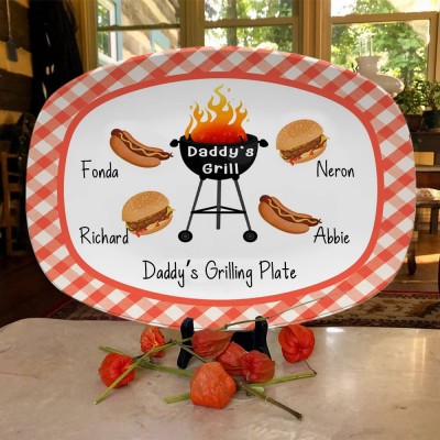 Personalised Daddy's Grilling Plate Father's Day Gift