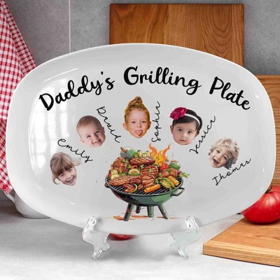Personalised Daddy's Grilling Plate Father's Day Gift