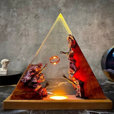 Custom Ring Epoxy Resin Art Lamp
