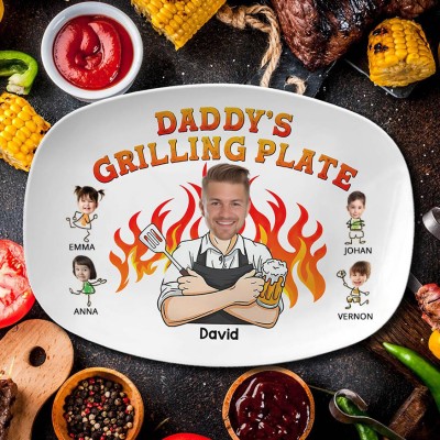 Personalised Daddy's Grilling Plate Father's Day Gift