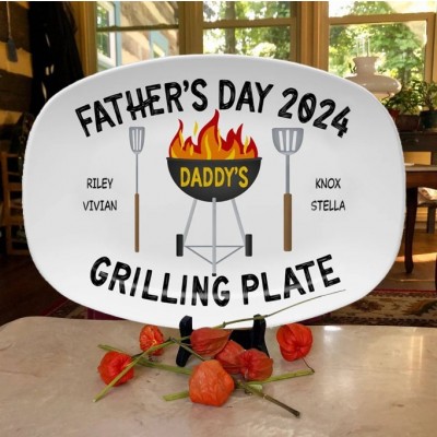 Personalised Daddy's Grilling Plate Father's Day Gift