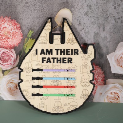 I Am Their Father - Personalised Lightsaber Sign for Dad