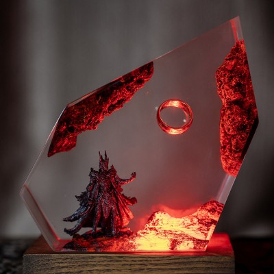 Custom Ring Epoxy Resin Art Lamp