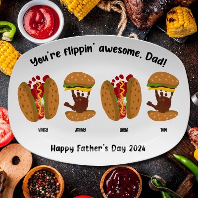 Personalised Daddy's Grilling Plate Father's Day Gift