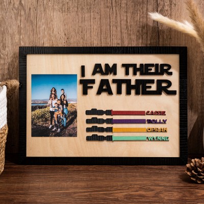 I Am Their Father - Personalised Lightsaber Sign for Dad