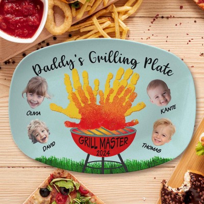 Personalised Daddy's Grilling Plate Father's Day Gift
