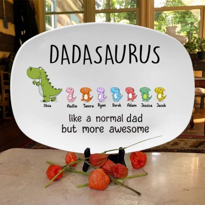 Personalised Dad Dinosaur Platter Father's Day Gift
