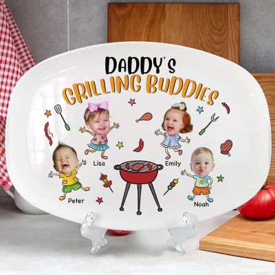 Personalised Daddy's Grilling Plate Father's Day Gift