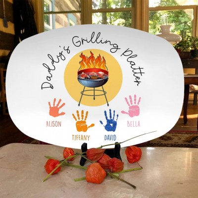 Personalised Daddy's Grilling Plate Father's Day Gift