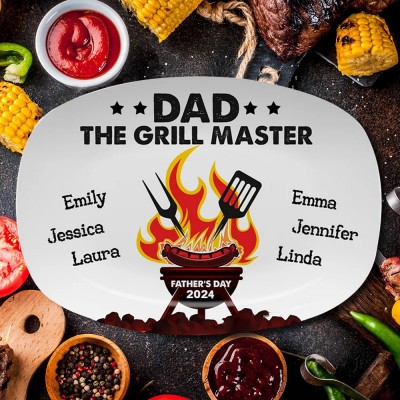 Personalised Daddy's Grilling Plate Father's Day Gift