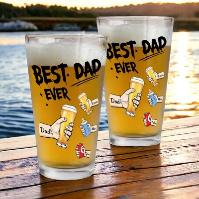 Personalised 16oz Print Beer Glass