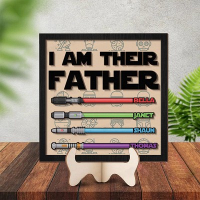 I Am Their Father - Personalised Lightsaber Sign for Dad