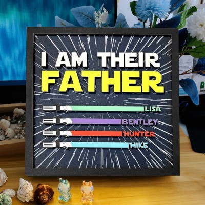 I Am Their Father - Personalised Lightsaber Sign for Dad