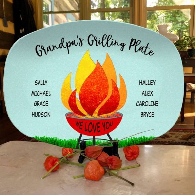 Personalised Daddy's Grilling Plate Father's Day Gift